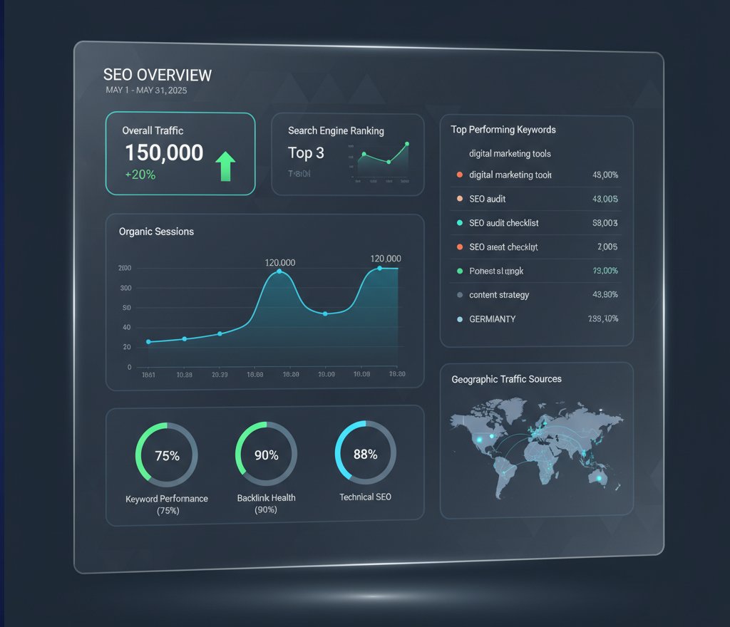 SEO reporting dashboard